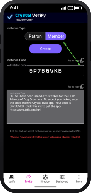 CrystalVerify — refer a member